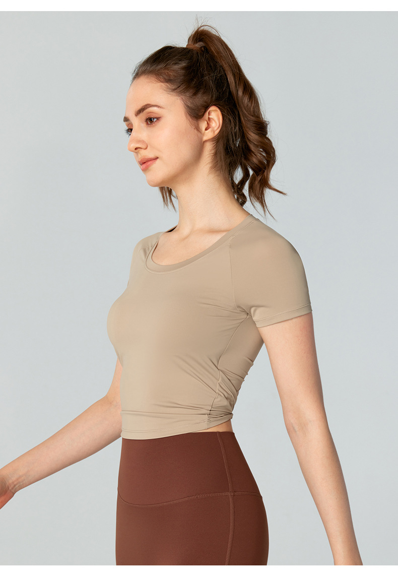 Double Twist Knot Open-Back Cooling Sunscreen Fitness Top DST765