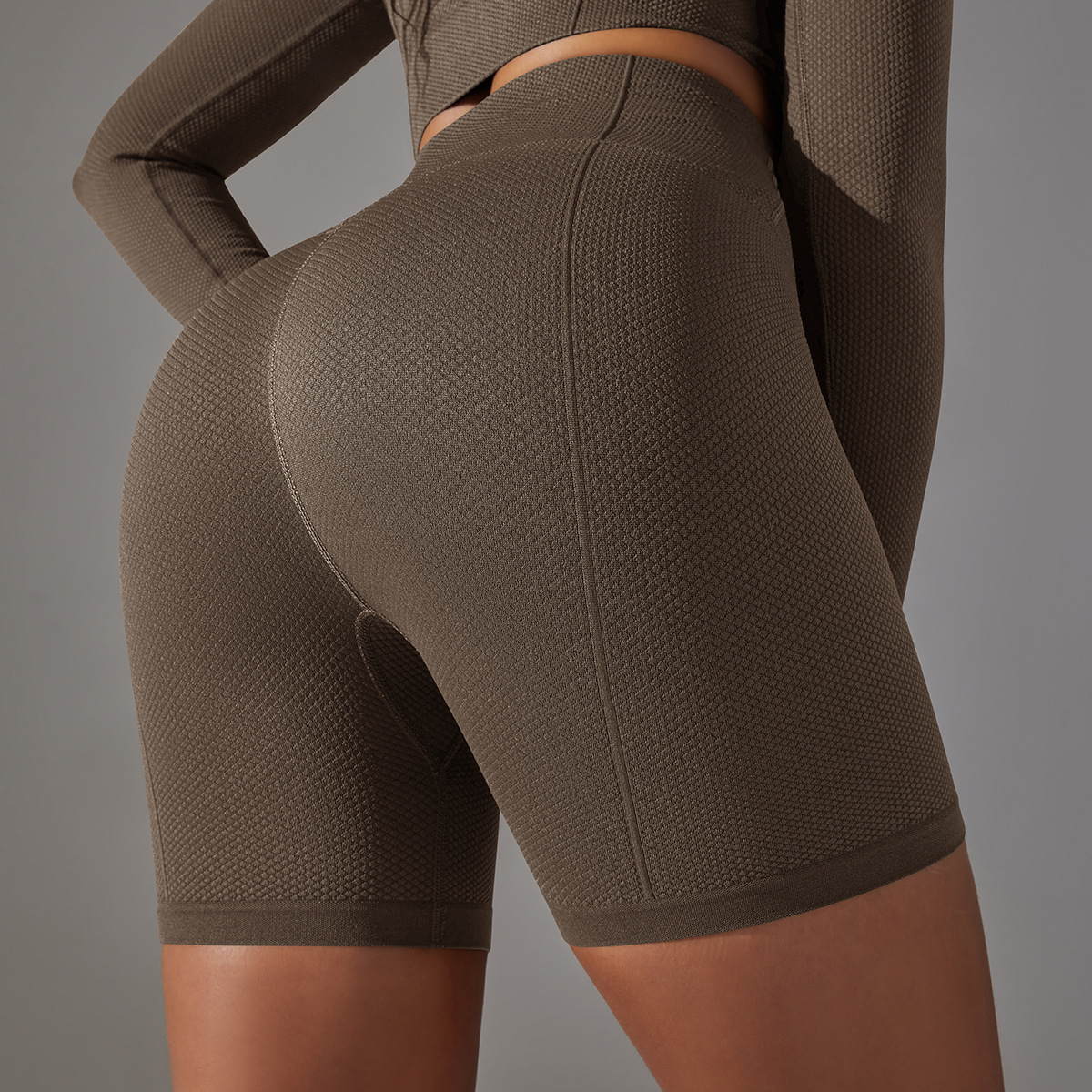 High-waisted Yoga Shorts Tummy Control Hip-lifting Tight Pants 6621