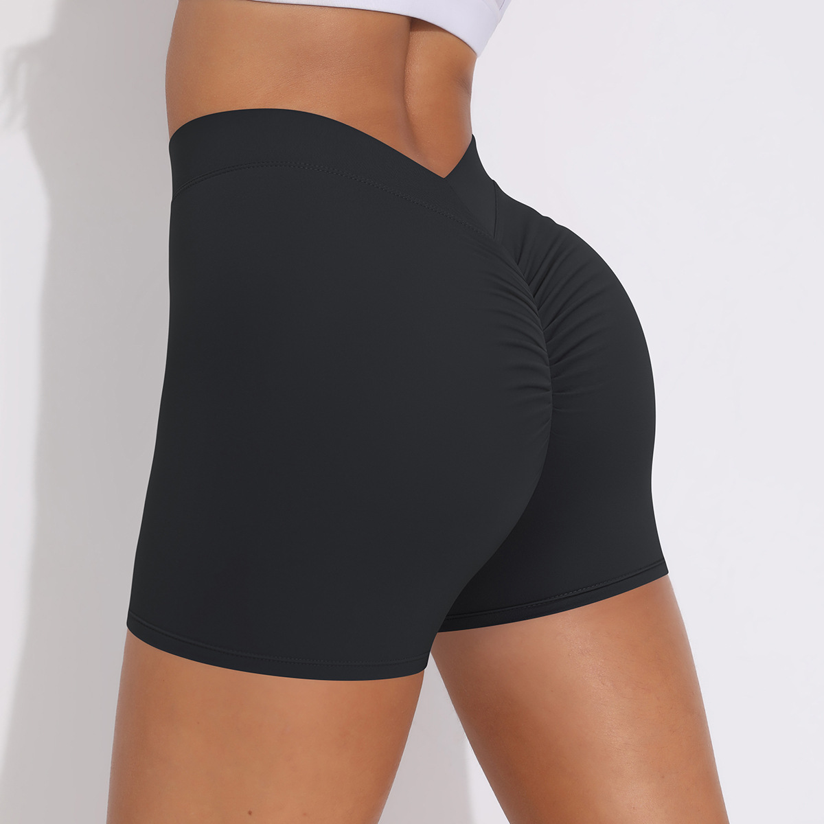 Yoga Shorts with Rear V-shaped Waist Hip-lifting and Abdominal Control 6626