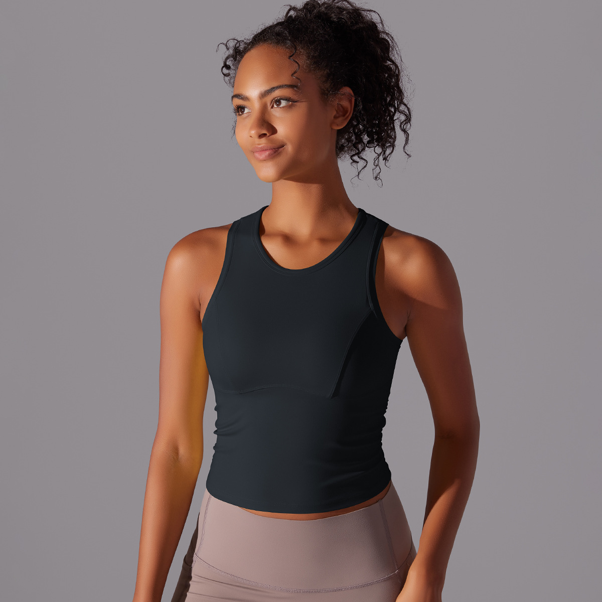 Integrated Cup Pad Quick - Dry Fitness Vest for Yoga Wear 7018