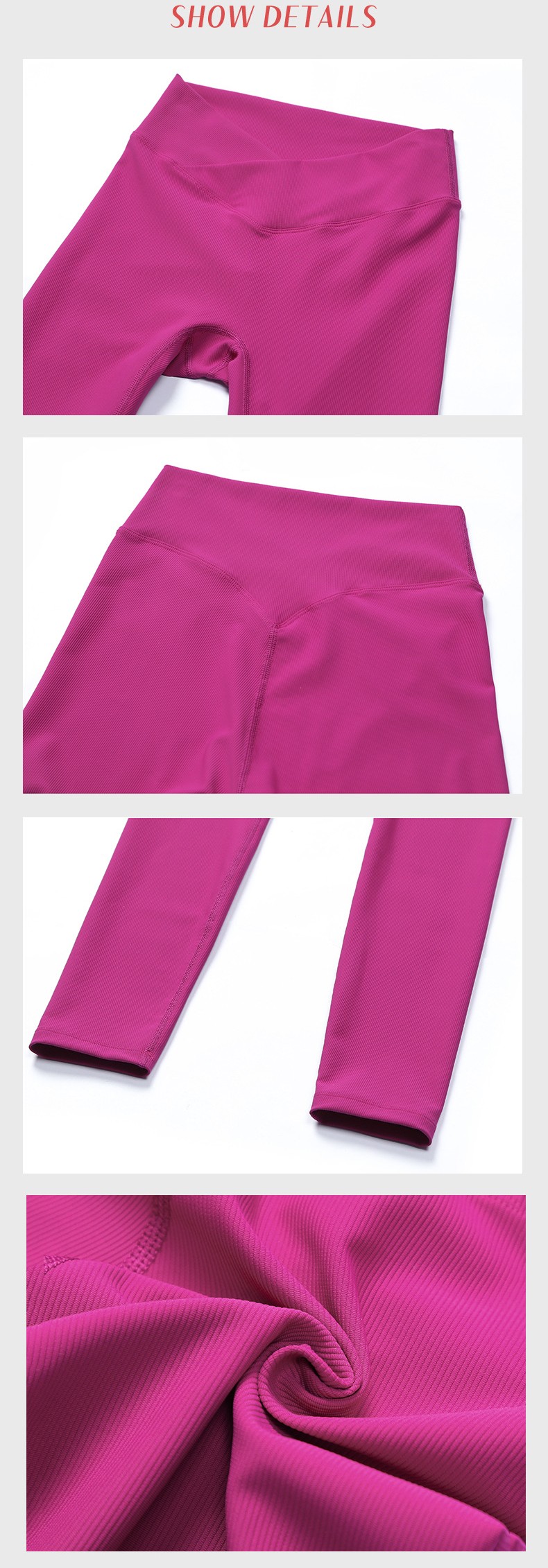 V - waist Ribbed Cross Leggings SKL-LQ6001