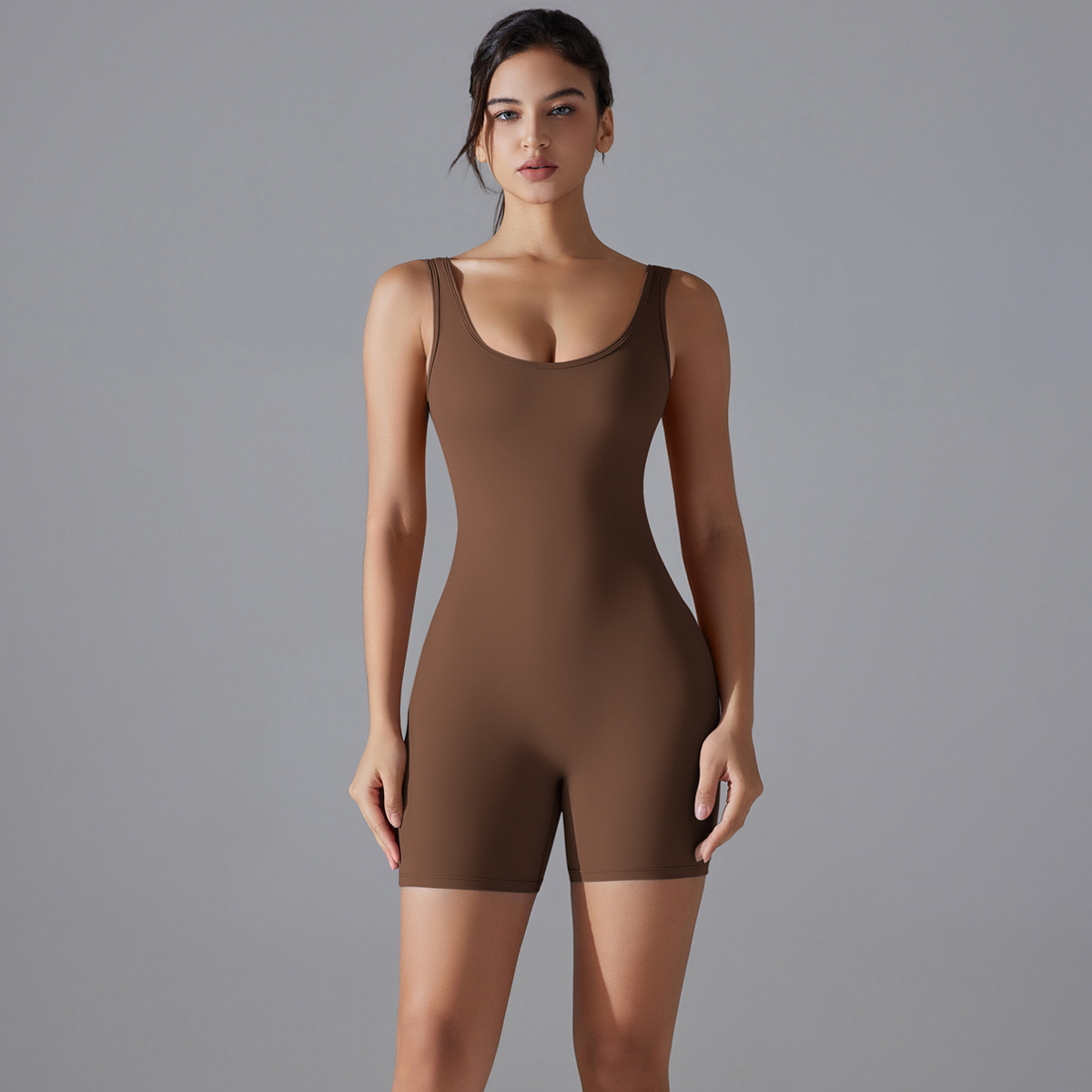 V-shaped Rear Waist Hip-lifting Running Fitness Romper 6668