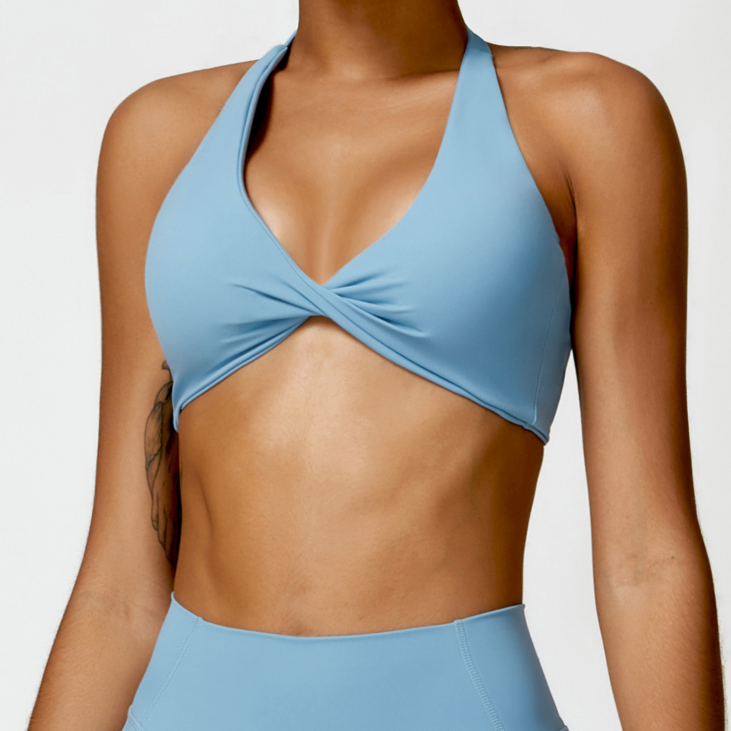 Halter Neck and Alluring Back Yoga Sports Bra 8503