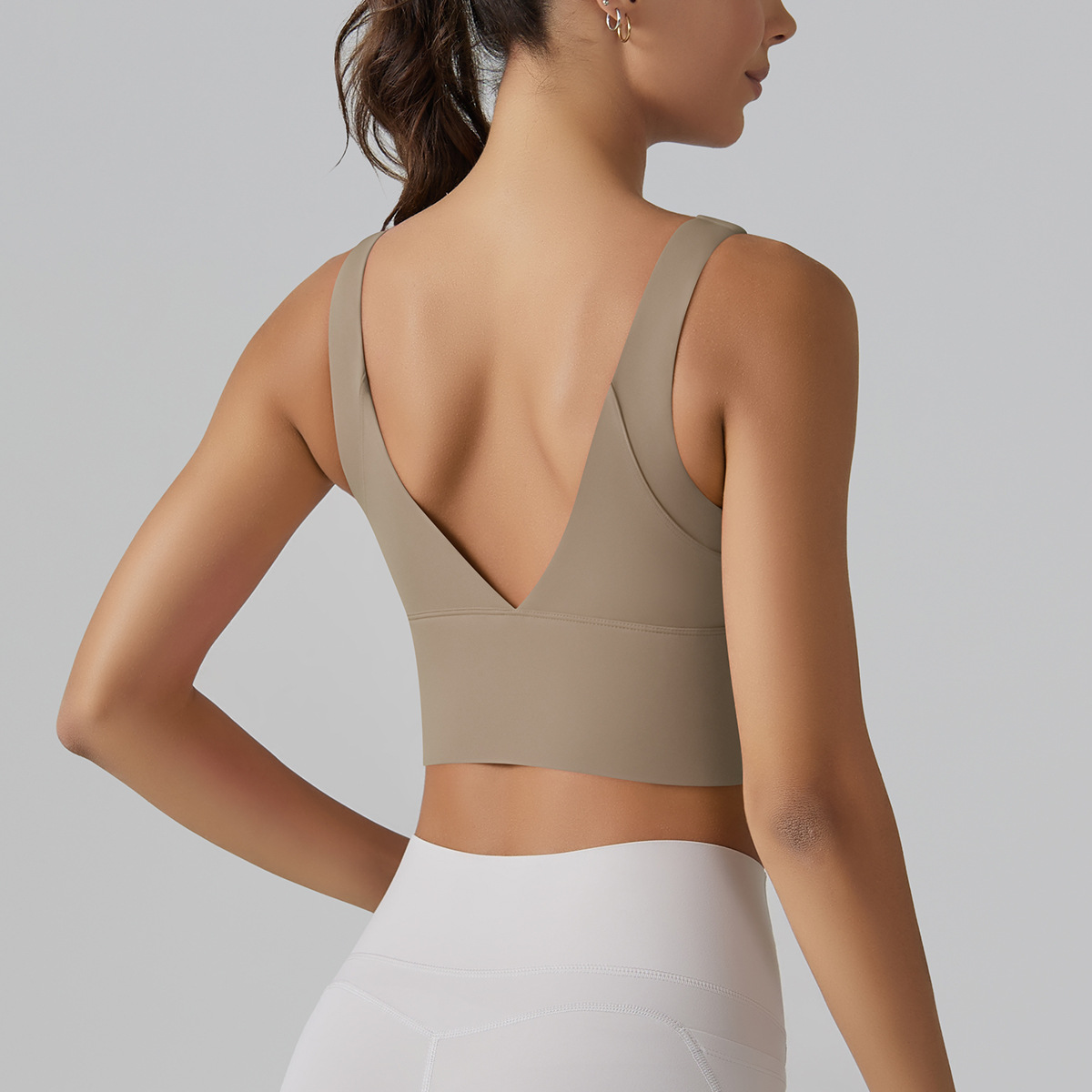 V-shaped Design Sports Bra Fitness Vest 7017