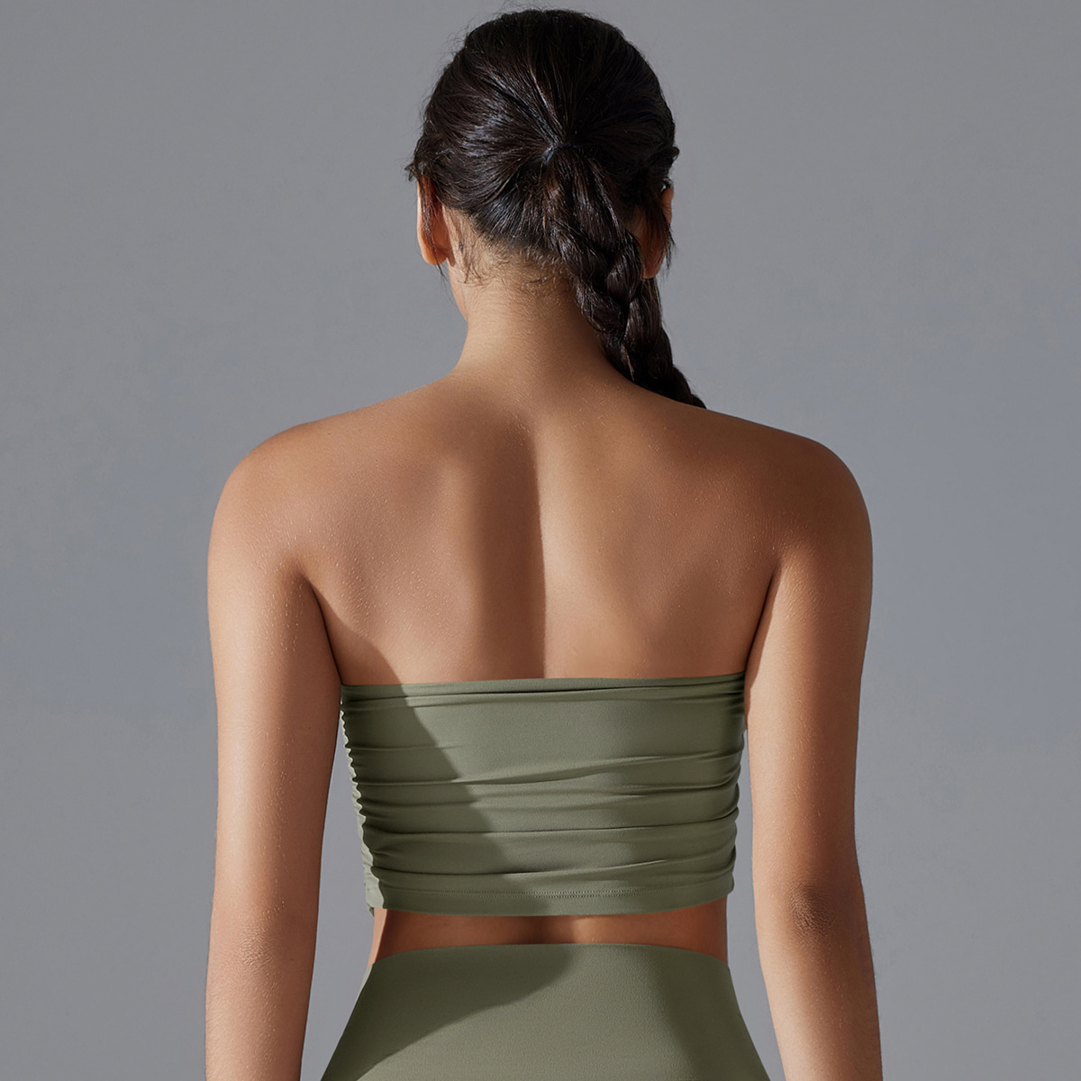 Integrated Bandeau Sports Bra Yoga Top 7064