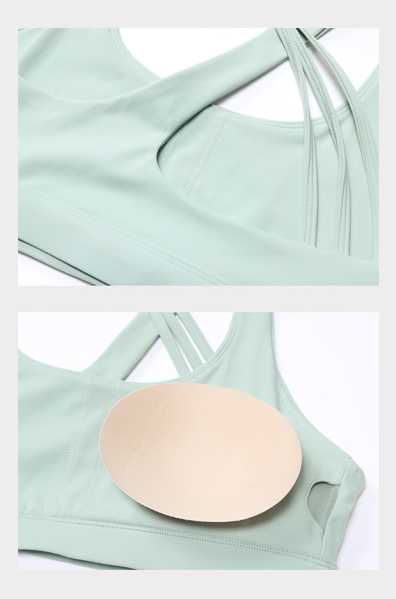 Sexy Beautiful Back Yoga Cross Back Bra With Pads SKL-LQ2135