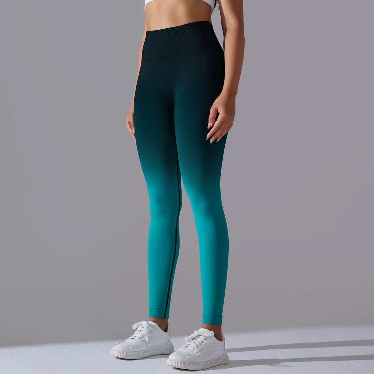High-waisted Hip-lifting Candy-colored Gradient Yoga Pants 6620