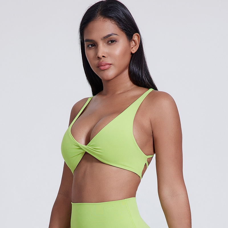 Knot - crossed Beautiful Back Bra With Chest Pads SKL-LQ5019
