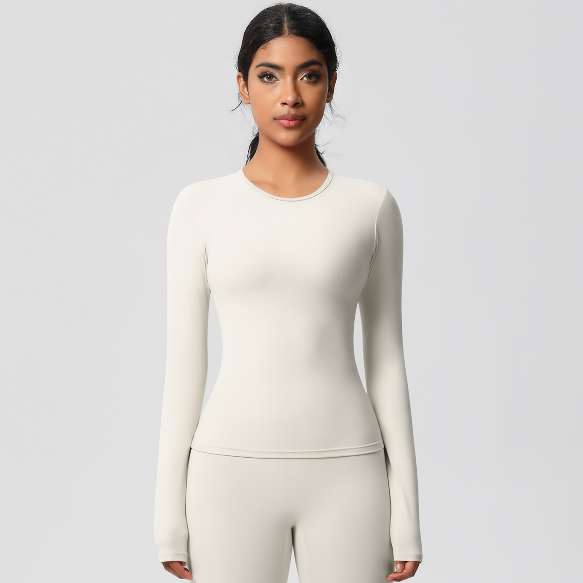 Fitted Long-sleeve Yoga Wear 7102