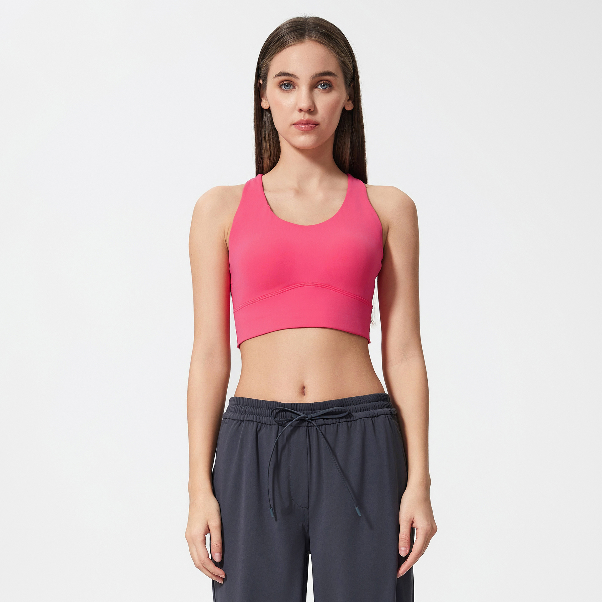 U-neck Sexy Solid Color Sports Yoga Bras D25068