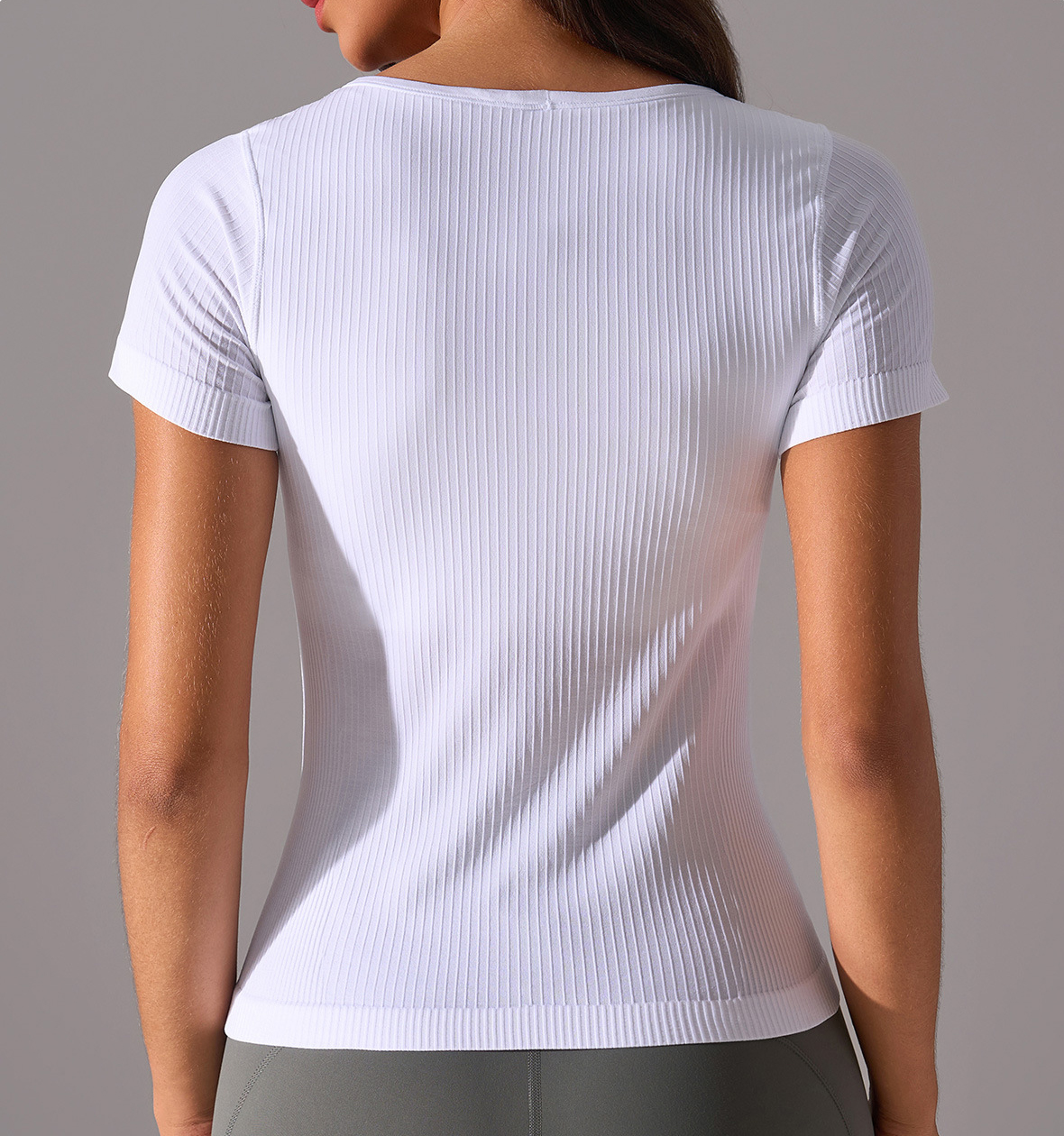 Soft Material Solid Color Yoga Shorts D25074