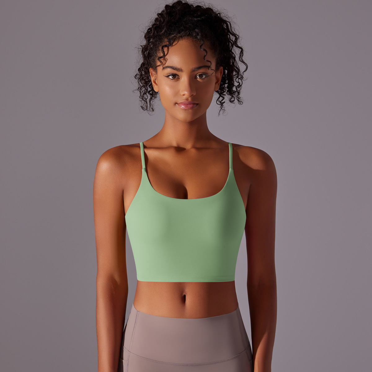 Spaghetti-Strap Backless Sports Bra 7003