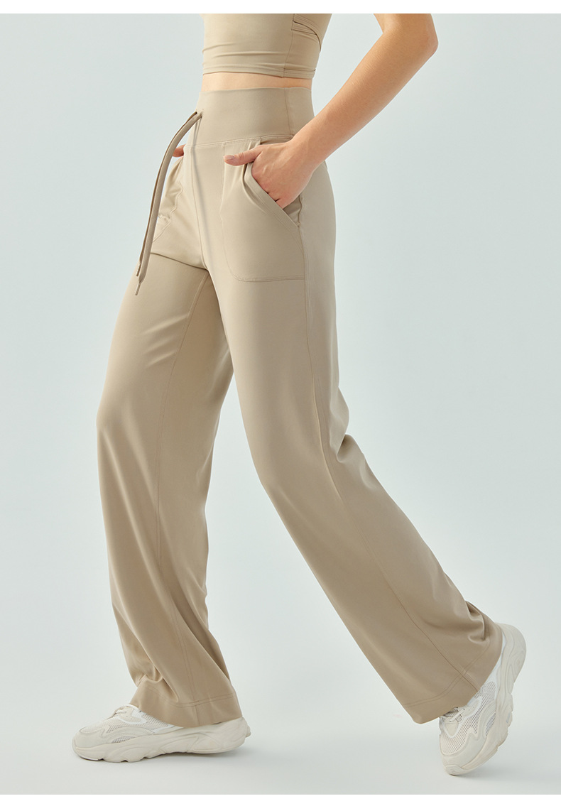 High-waisted Elasticated Waist Fitness Pants DSP687 