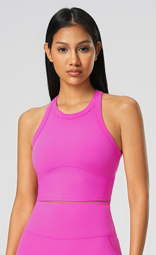 Sleeveless Solid Color Sports Tank Bras D25030