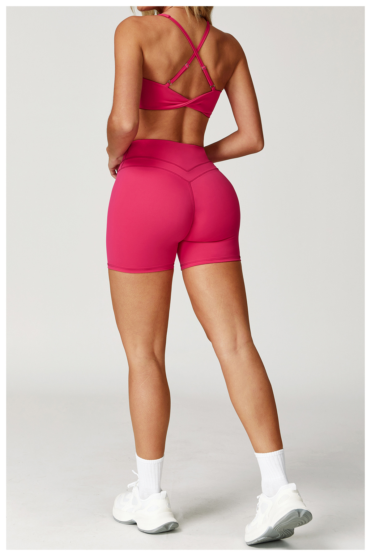 Backless Yoga Suit Women's Compression Sports Bra and Leggings Set for Gym 8863