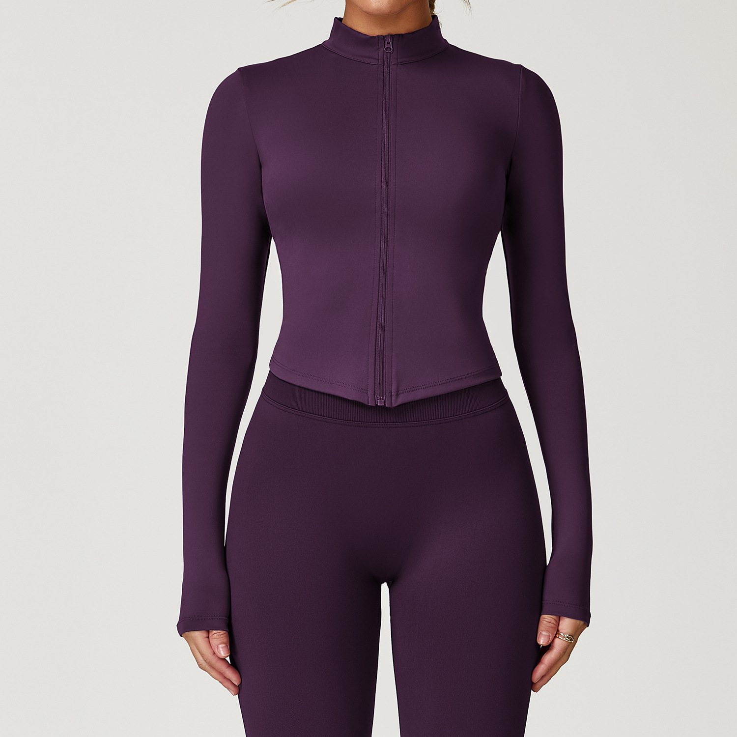 Tight-fitting zip-up yoga jacket 8503