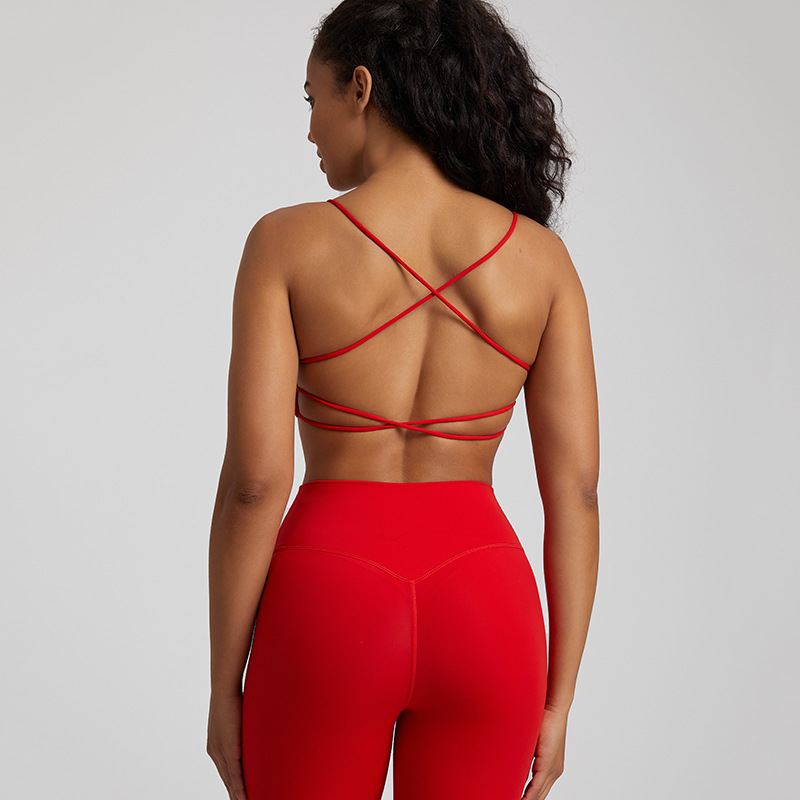 Sports Yoga Cross Back Bra With Pad SKL-LQ4059