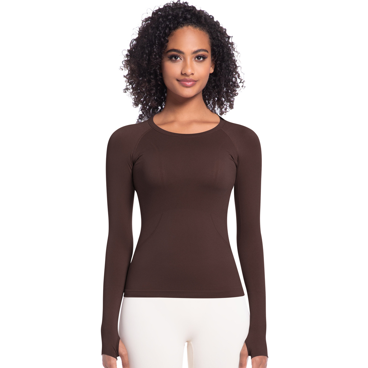 Tight-fitting Long-sleeve Breathable Quick-drying Yoga Top 6680