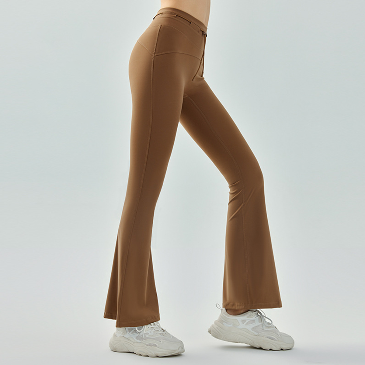 High-Waisted Drawstring Hip-Lifting Yoga Flared Pants DSP577 