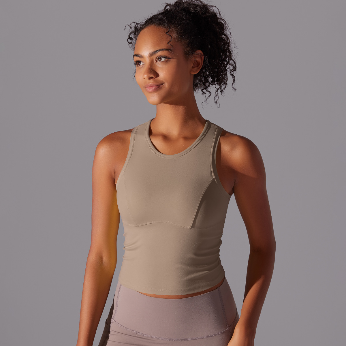 Integrated Cup Pad Quick - Dry Fitness Vest for Yoga Wear 7018