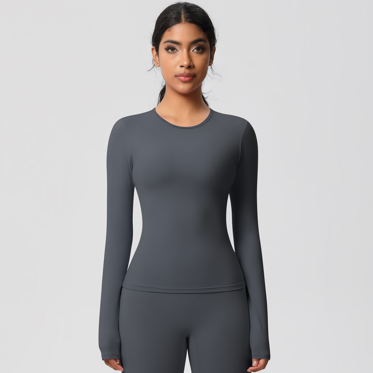 Fitted Long-sleeve Yoga Wear 7102