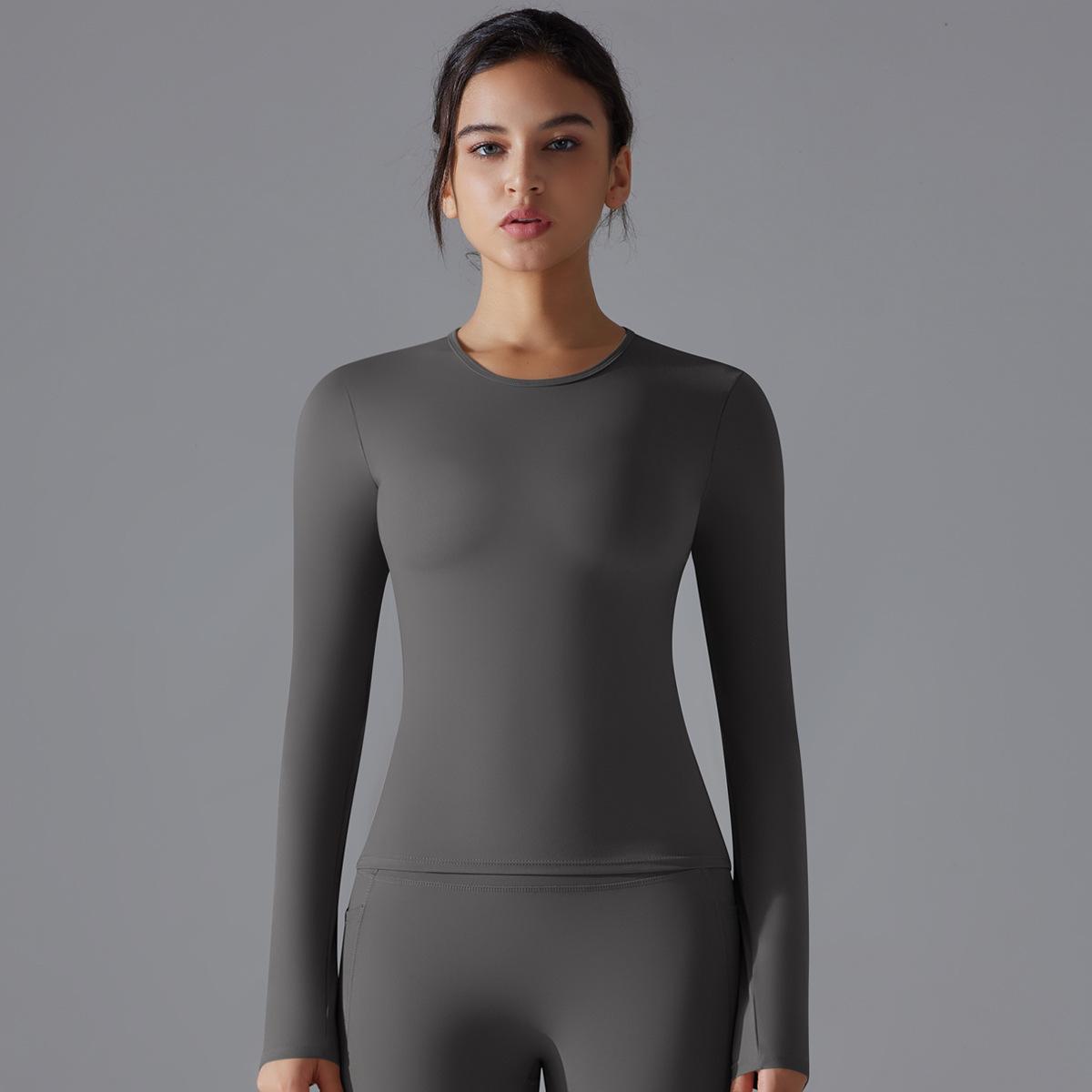 Naked-feeling Casual Pilates Long-sleeve Yoga Suit 6662