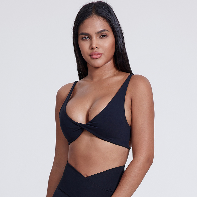 Knot - crossed Beautiful Back Bra With Chest Pads SKL-LQ5019