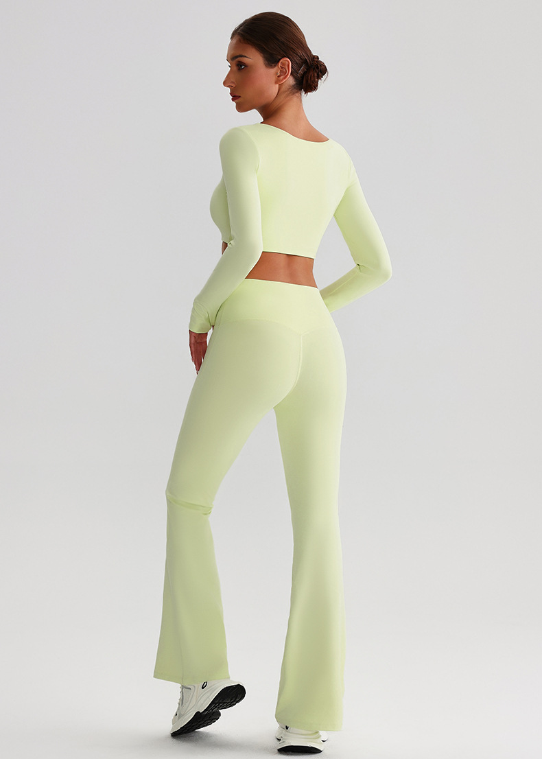 Flare Leggings And Long Sleeves Set SKL-LQ0626