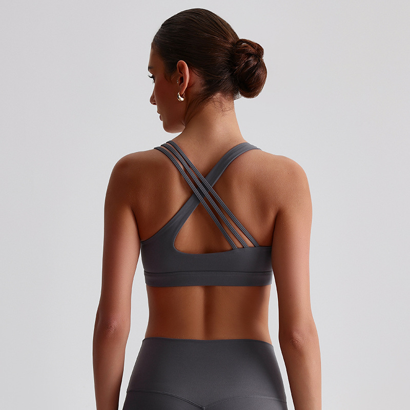Sexy Beautiful Back Yoga Cross Back Bra With Pads SKL-LQ2135