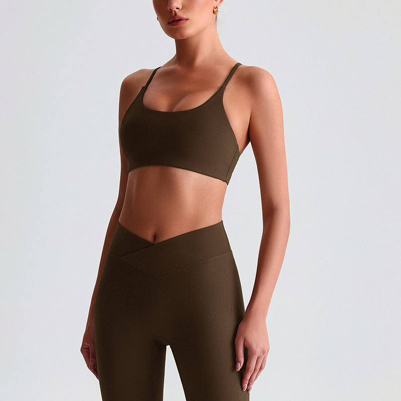 Ribbed Sports Yoga Bra With Pad SKL-LQ6005