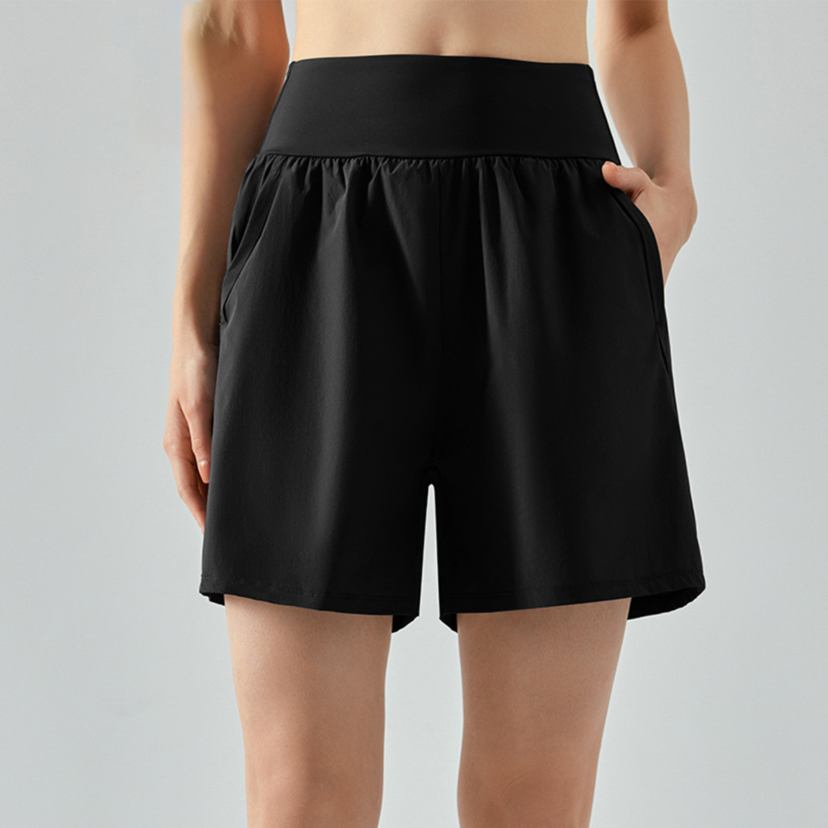 High-Waisted Sports Shorts with Double Pockets DSS476 