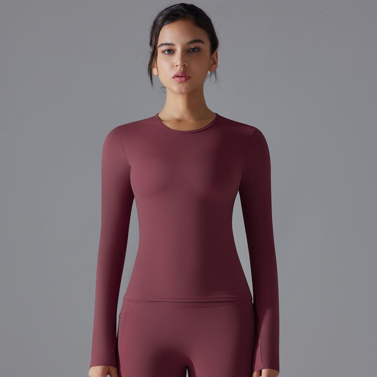 Naked-feeling Casual Pilates Long-sleeve Yoga Suit 6662