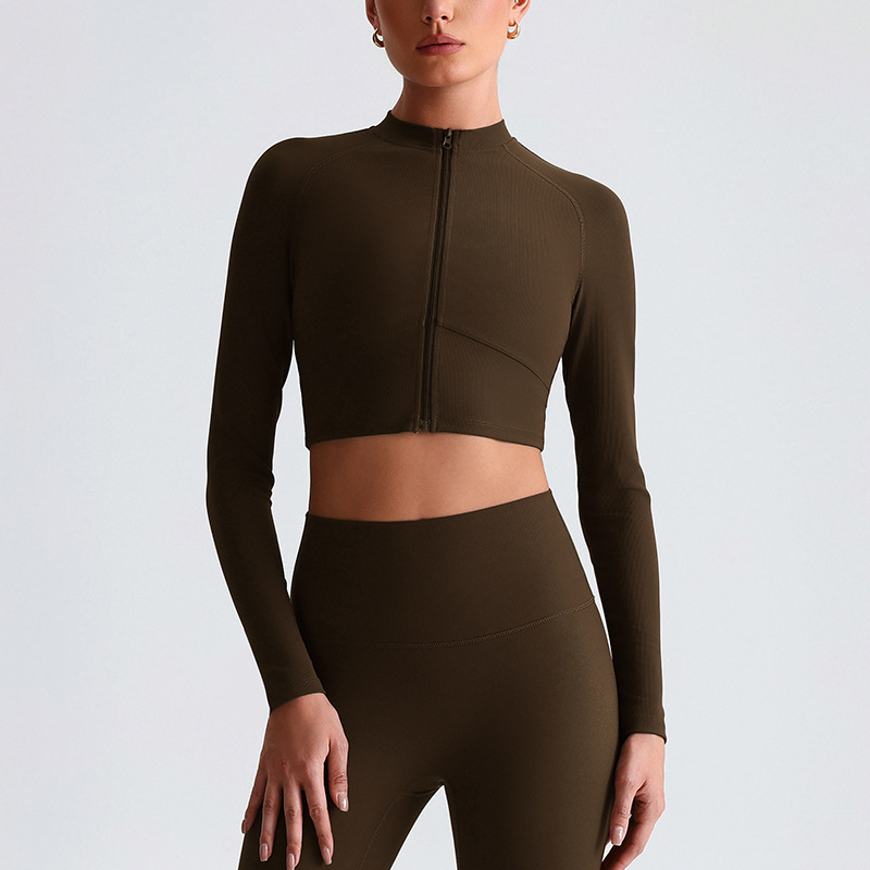Long-Sleeved Yoga Zipper Jacket SKL-LQ6009