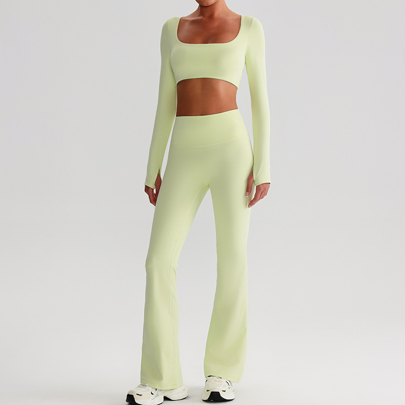 Flare Leggings And Long Sleeves Set SKL-LQ0626