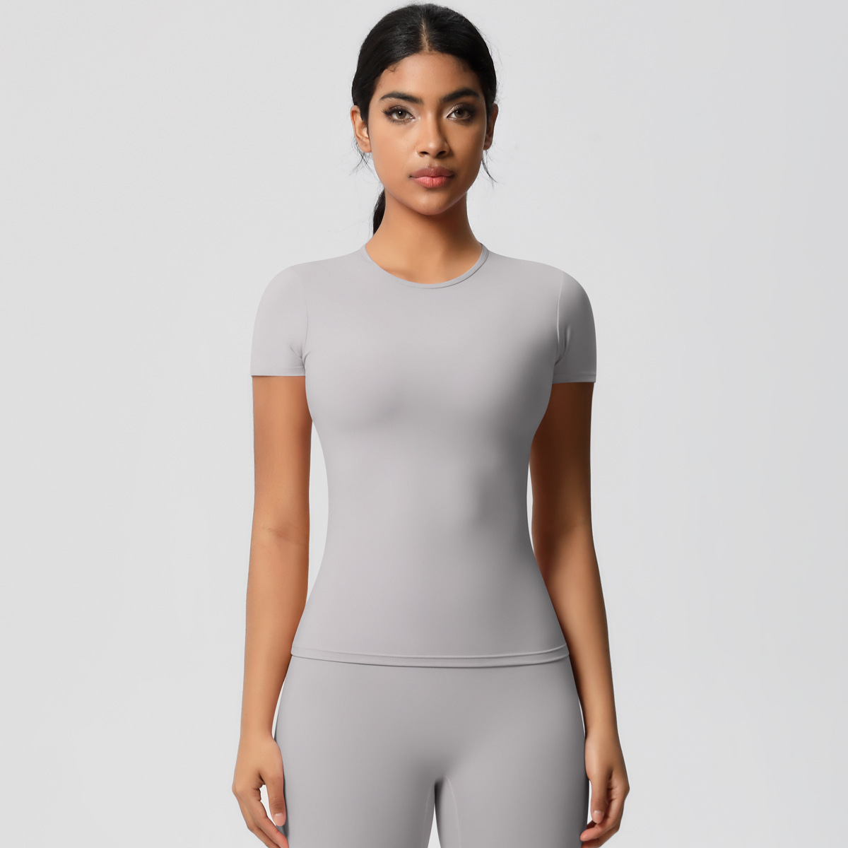 Tight-fitting Short-sleeve T-shirt Quick-drying Breathable Yoga Suit 7103