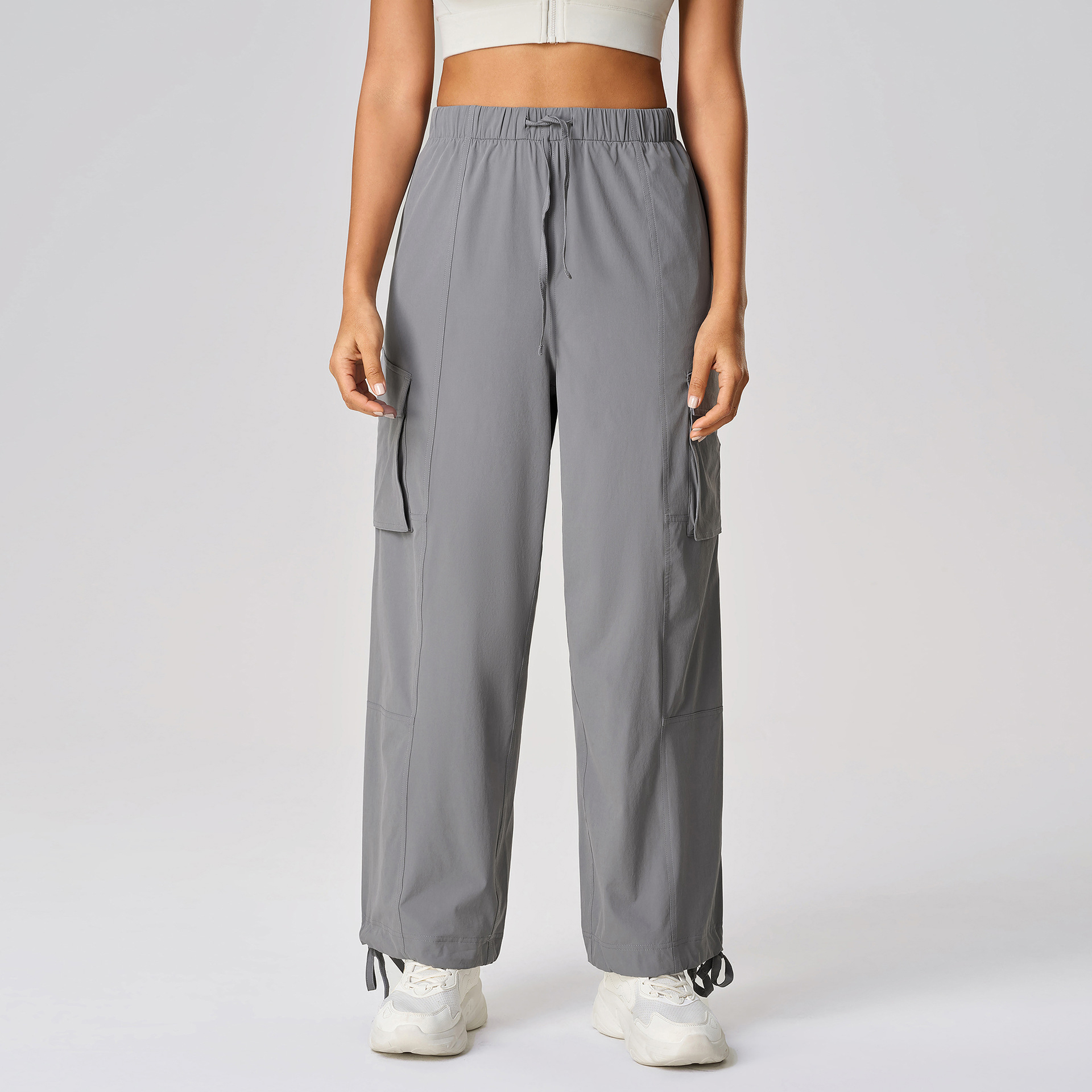 Loose-fitting Drawstring Quick-dry work pants D25076