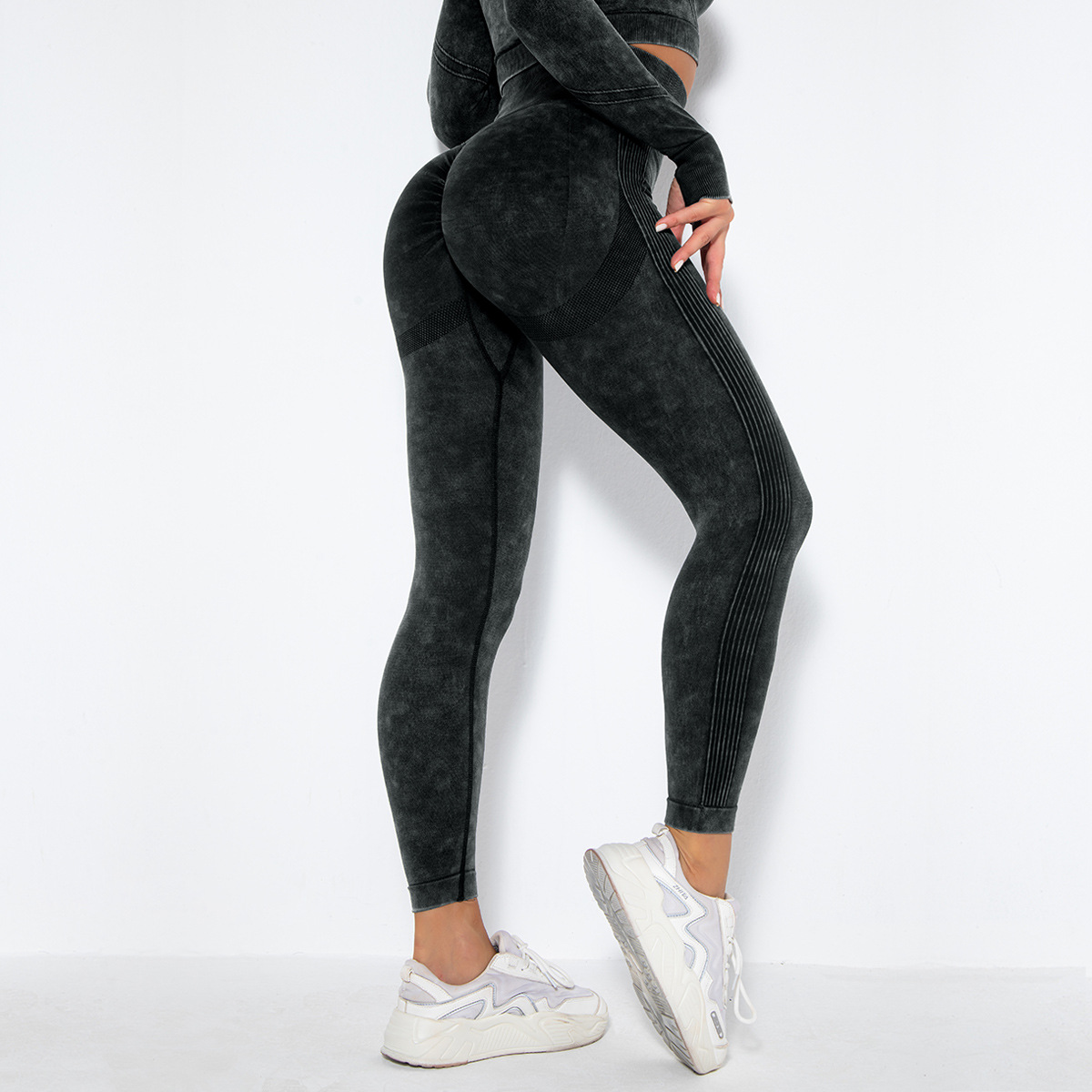 Tie-dyed Moisture-wicking and Sweat-releasing Yoga Fitness Pants 6500 