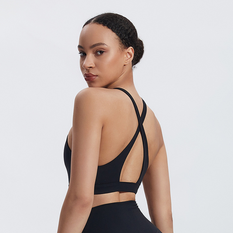 Sexy Beautiful Back Yoga Cross Back Backless Bra With Pads SKL-LQ5035