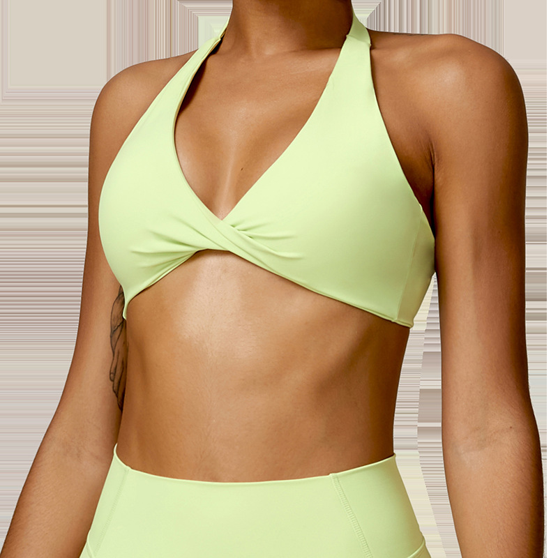  Halter Neck and Alluring Back Yoga Sports Bra 8503