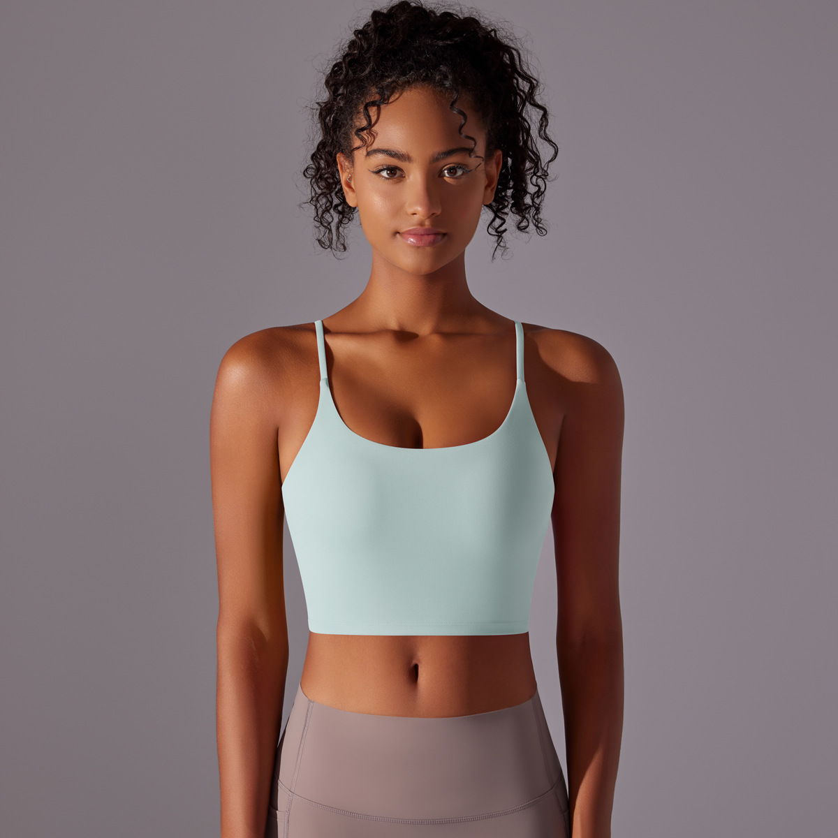 Spaghetti-Strap Backless Sports Bra 7003
