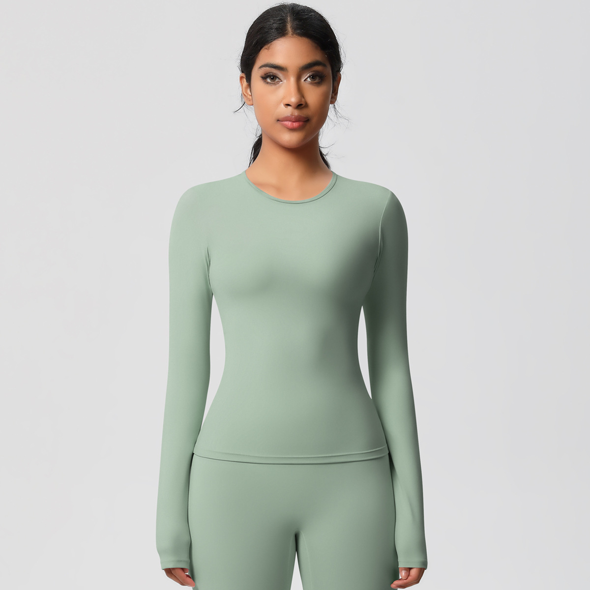 Fitted Long-sleeve Yoga Wear 7102