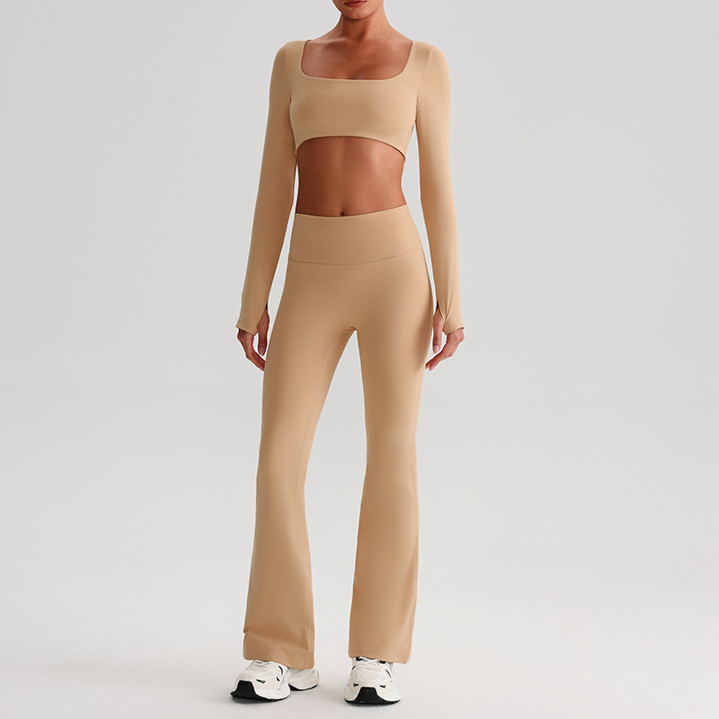 Flare Leggings And Long Sleeves Set SKL-LQ0626