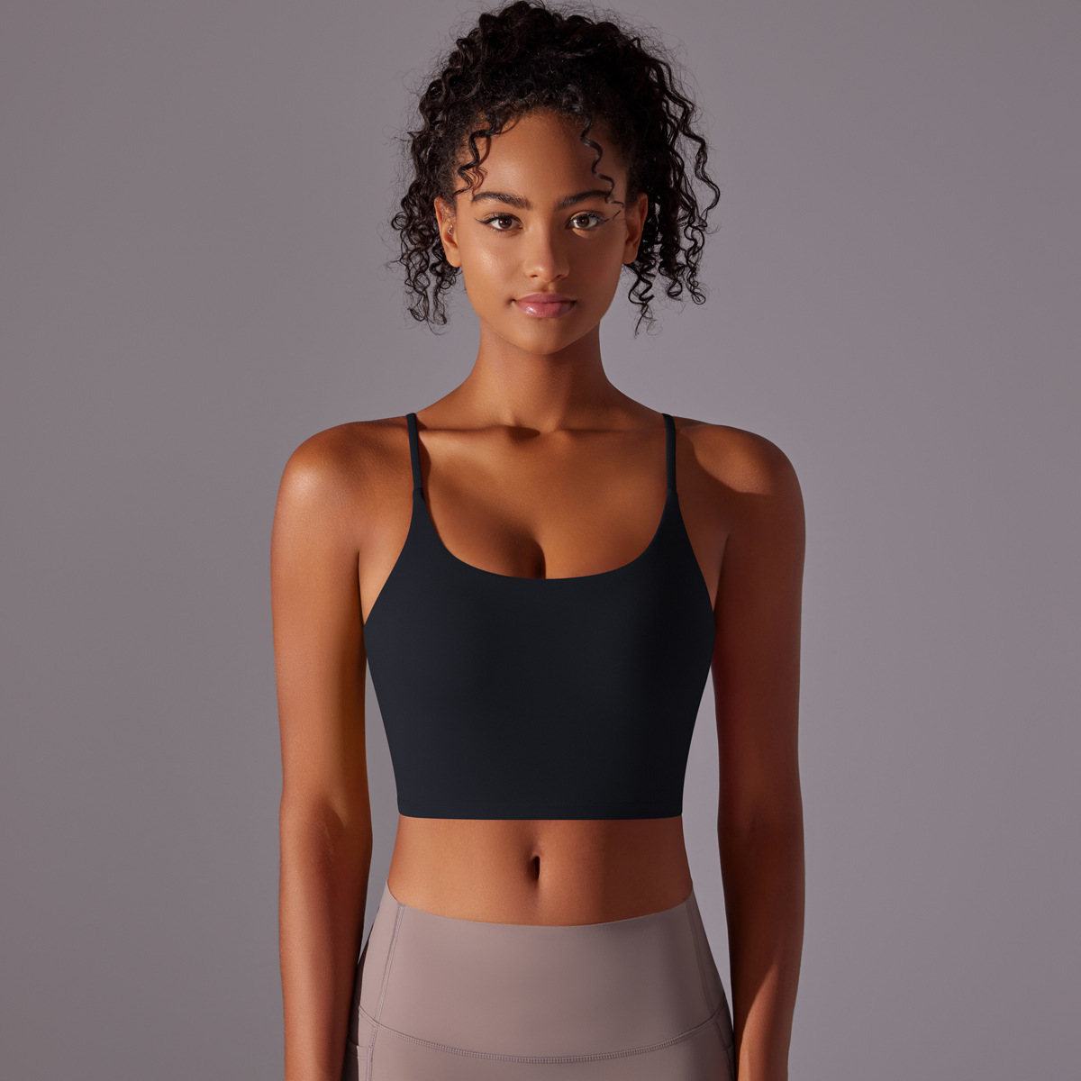 Spaghetti-Strap Backless Sports Bra 7003