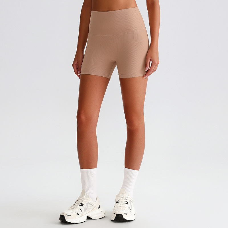 Ribbed Sports Yoga High-Waisted Yoga Shorts SKL-LQ6003
