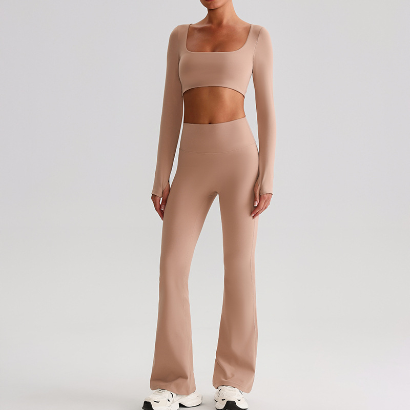 Flare Leggings And Long Sleeves Set SKL-LQ0626