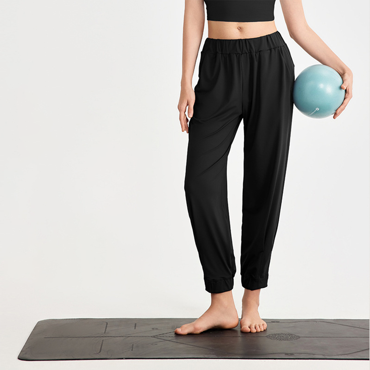 High-Waisted Cooling Loose Yoga Athletic Pants DWL115136