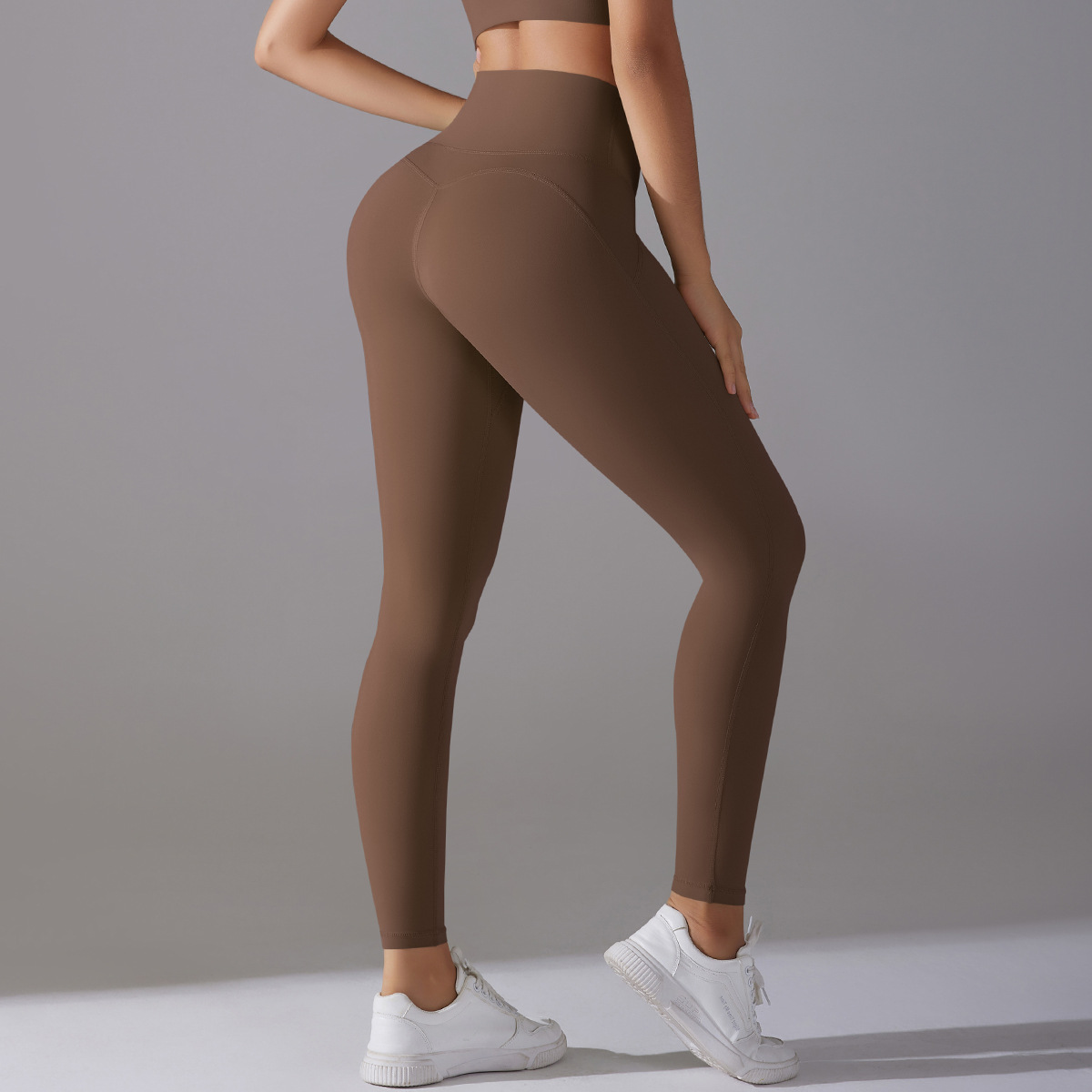 High-waisted Tight Hip-lifting Yoga Pants Naked-feeling Antibacterial 7053