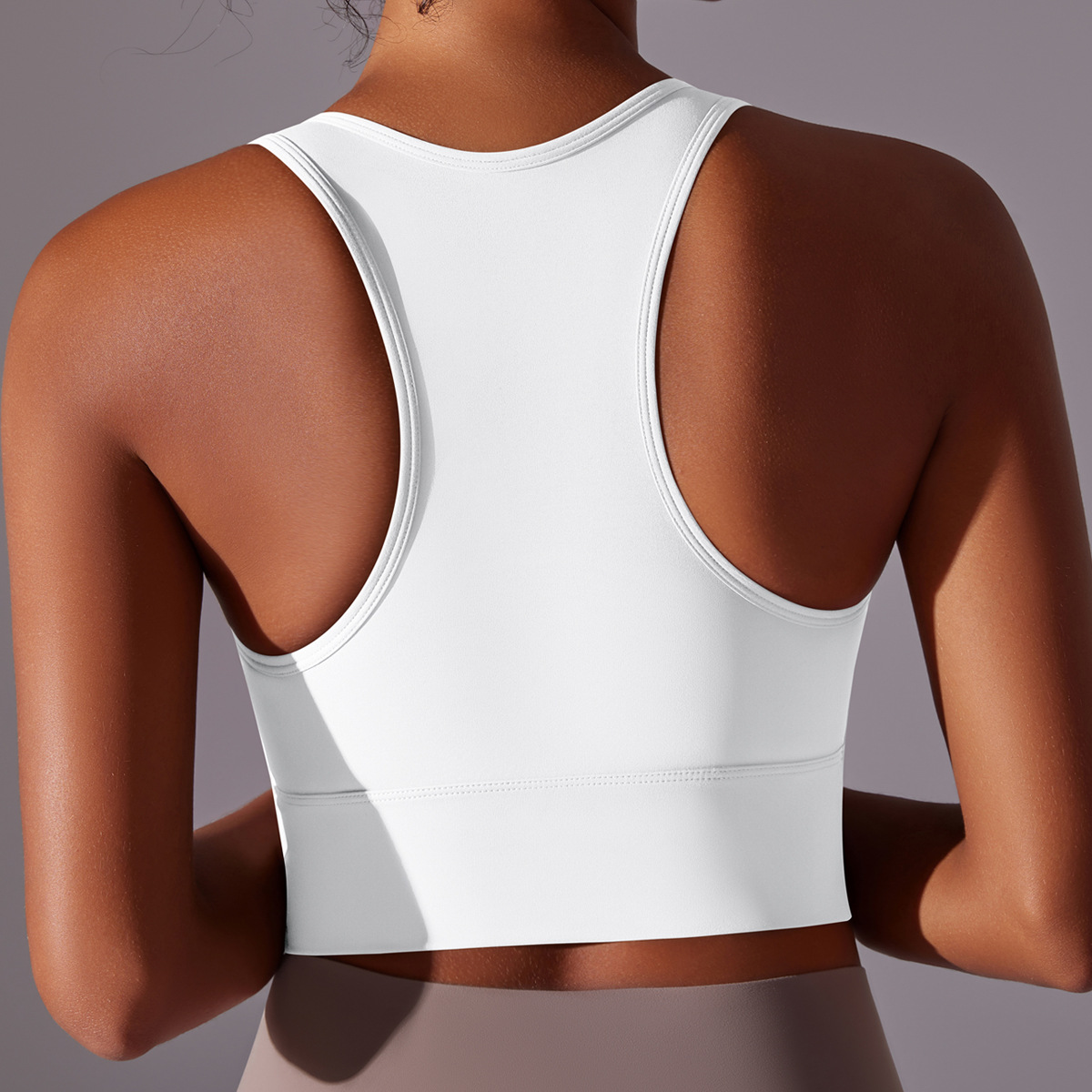 Integrated Yoga Vest with Fixed Bra Cups 7004