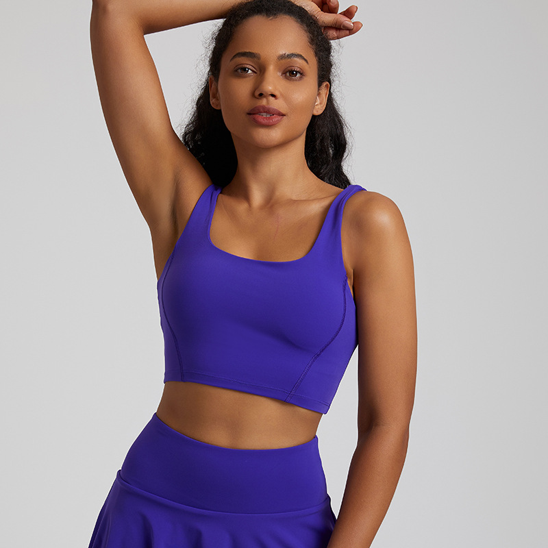 Candy-colored Nude Yoga Vest Fitness Bra U-Shaped Beautiful Back SKL-LQ4031