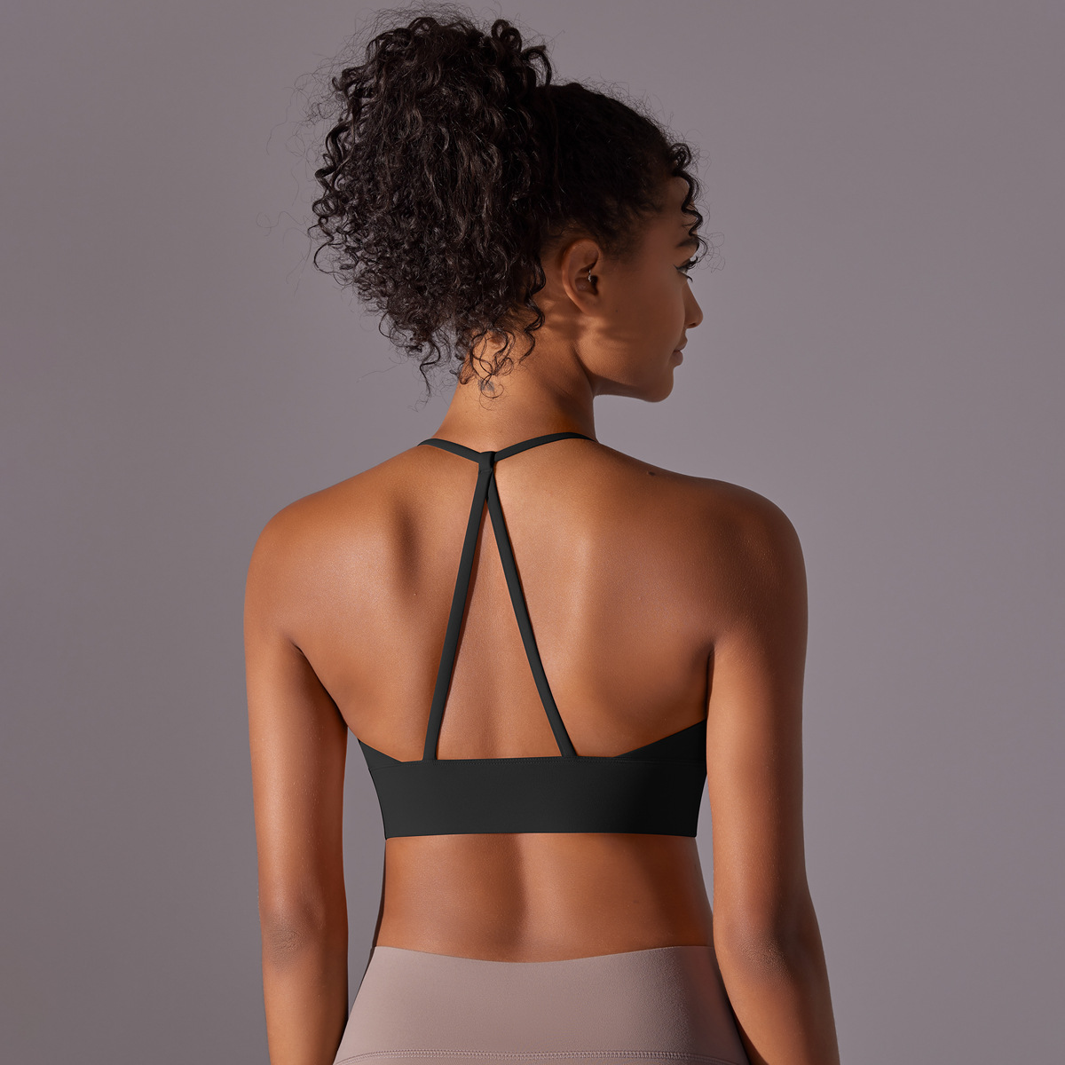 Naked-feeling Spaghetti-strap Yoga Bra 7015